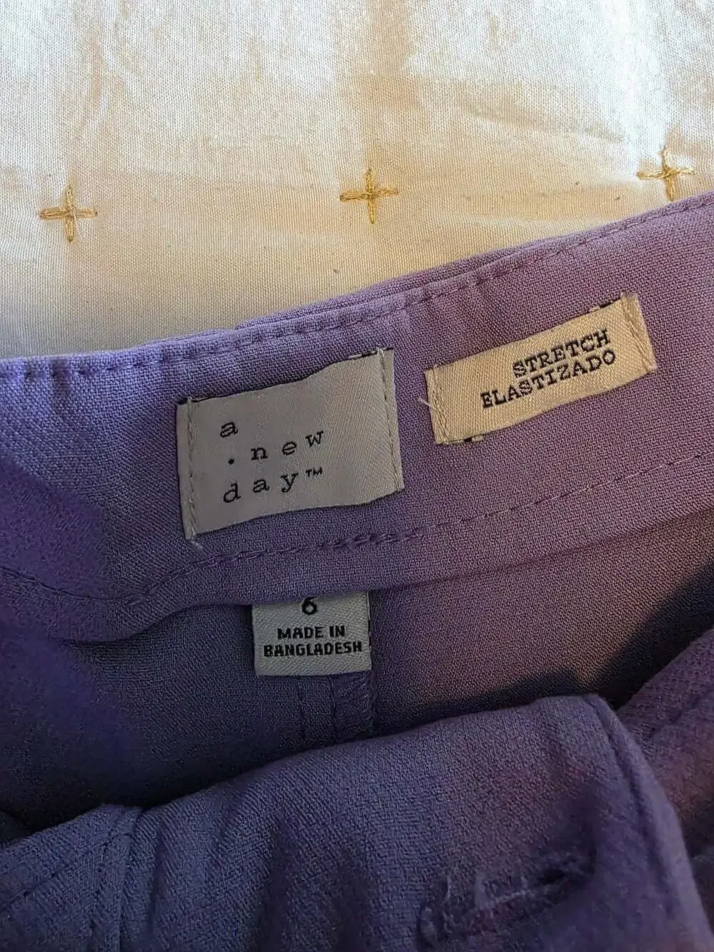 A New Day Women's Tailored High-Rise Stretch Shorts in Lilac Purple